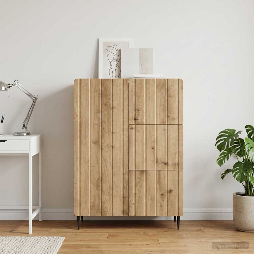 vidaXL Bufet Dąb artisan 66 x 34,5 x 91,5 cm Drewno inżynieryjne