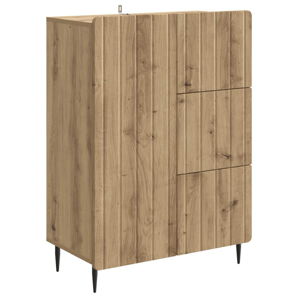 vidaXL Bufet Dąb artisan 66 x 34,5 x 91,5 cm Drewno inżynieryjne