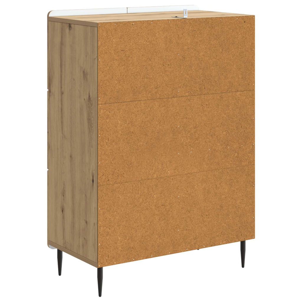 vidaXL Bufet Dąb artisan 66 x 34,5 x 91,5 cm Drewno inżynieryjne