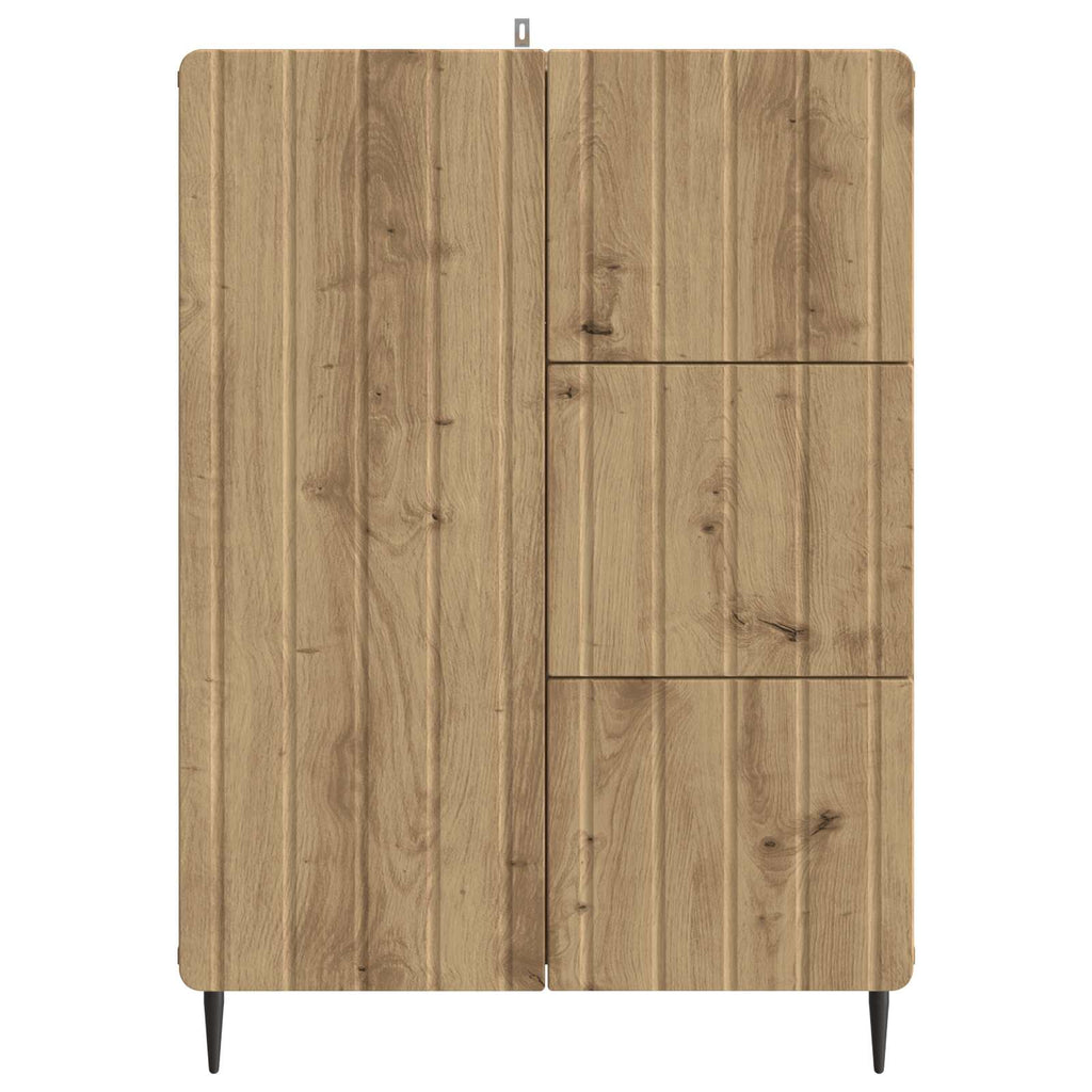 vidaXL Bufet Dąb artisan 66 x 34,5 x 91,5 cm Drewno inżynieryjne