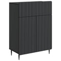 vidaXL Bufet z szufladą Czarny 66 x 34,5 x 92 cm Drewno inżynieryjne
