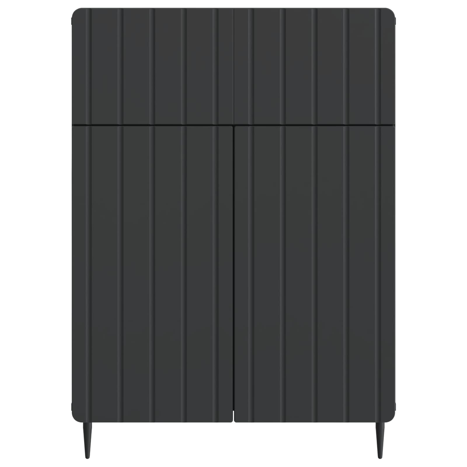 vidaXL Bufet z szufladą Czarny 66 x 34,5 x 92 cm Drewno inżynieryjne