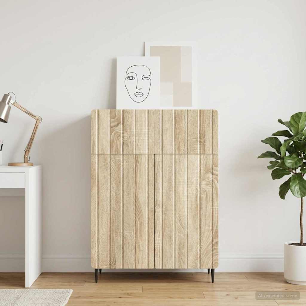 vidaXL Bufet dąb Sonoma 66 x 34,5 x 92 cm Drewno inżynieryjne