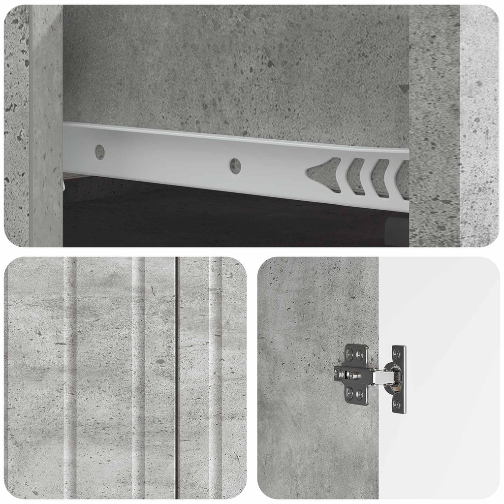 vidaXL Bufet Betonowy szary 66 x 34,5 x 92 cm Drewno inżynieryjne