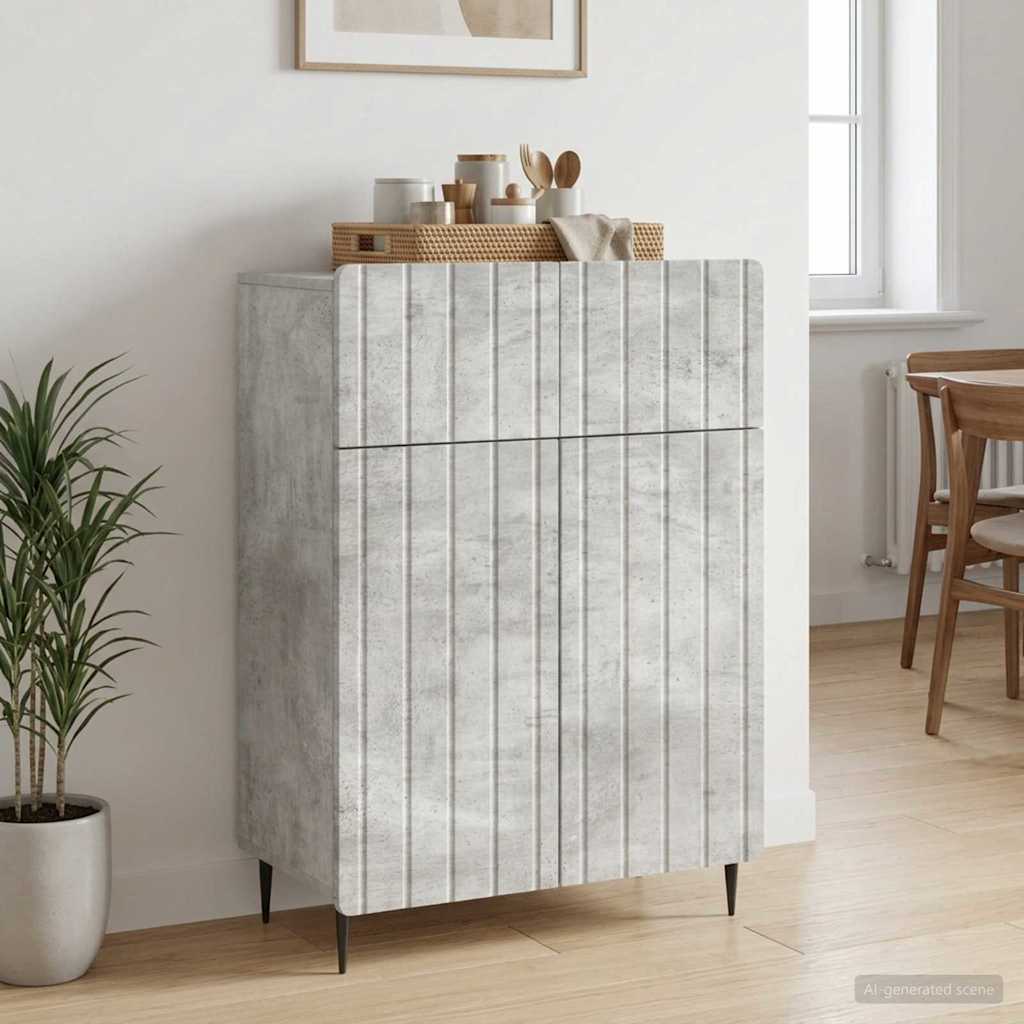 vidaXL Bufet Betonowy szary 66 x 34,5 x 92 cm Drewno inżynieryjne