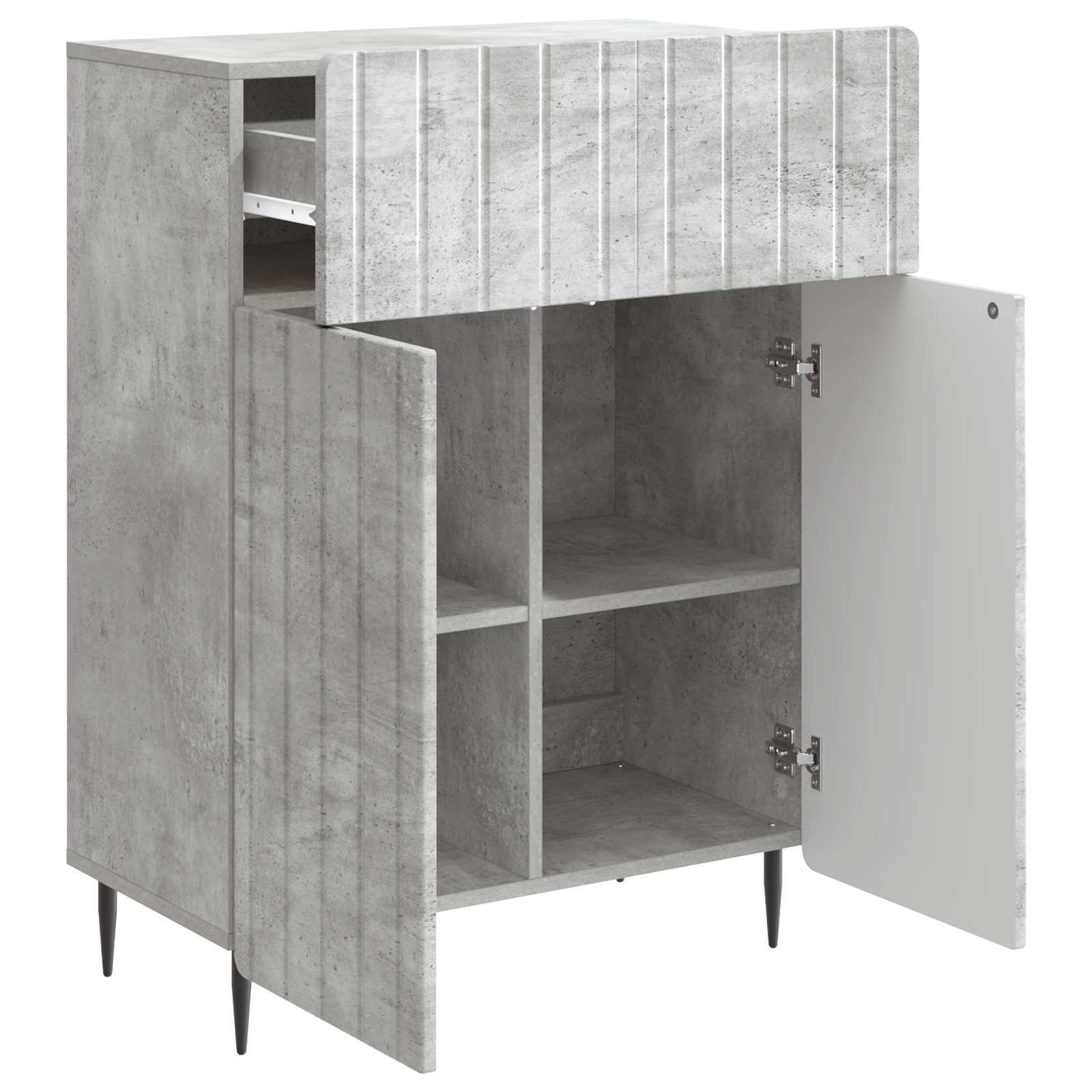vidaXL Bufet Betonowy szary 66 x 34,5 x 92 cm Drewno inżynieryjne