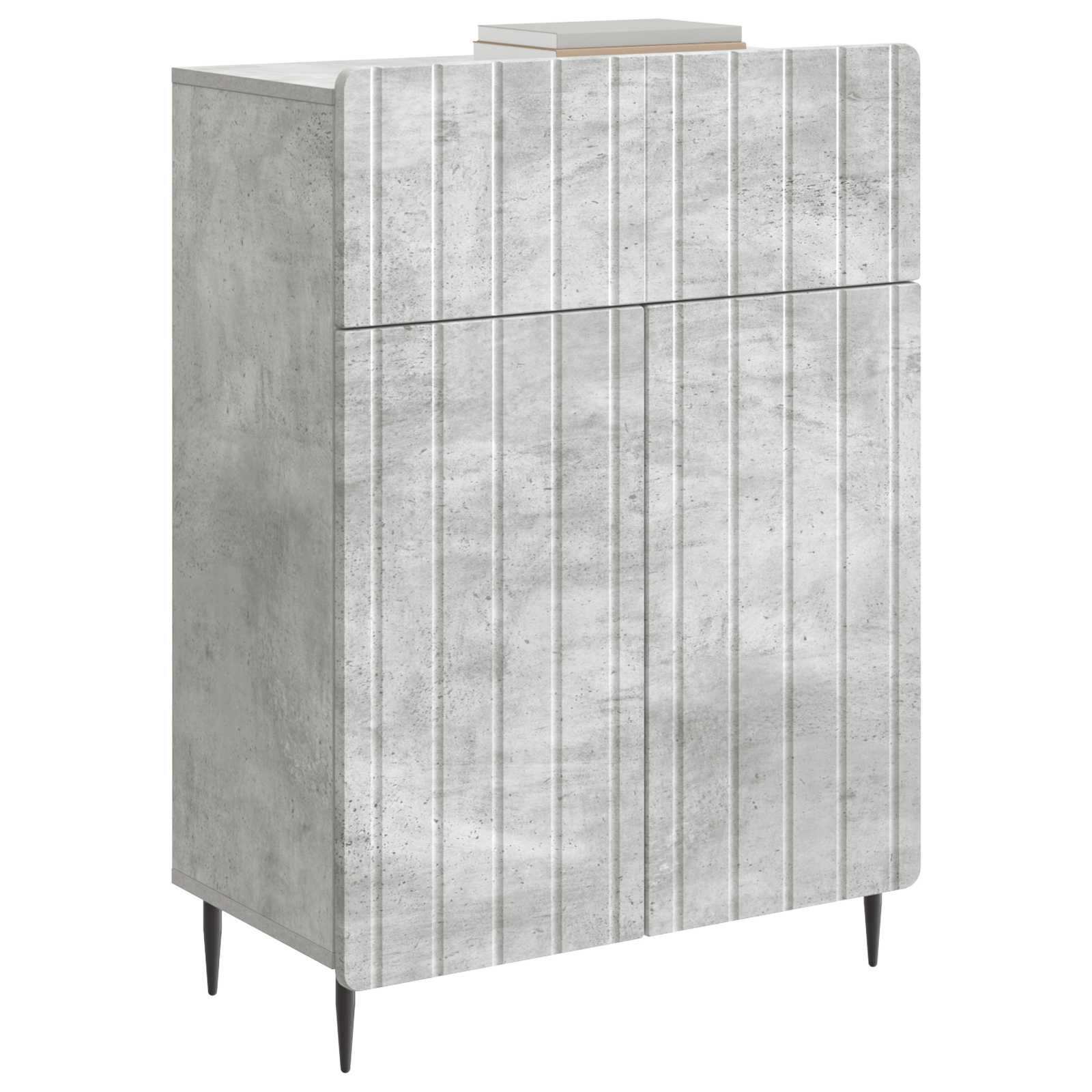 vidaXL Bufet Betonowy szary 66 x 34,5 x 92 cm Drewno inżynieryjne
