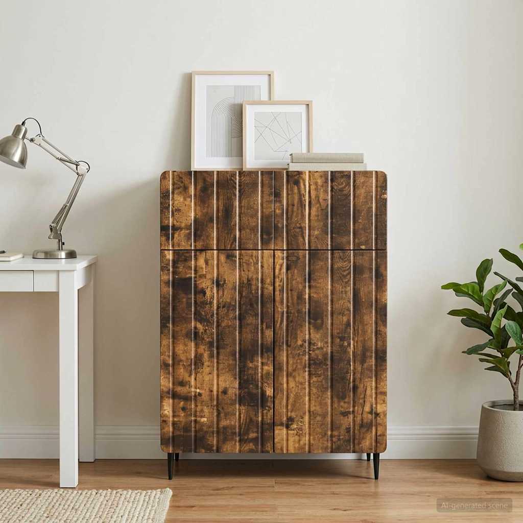 vidaXL Bufet Dąb wędzony 66 x 34,5 x 92 cm Drewno inżynieryjne
