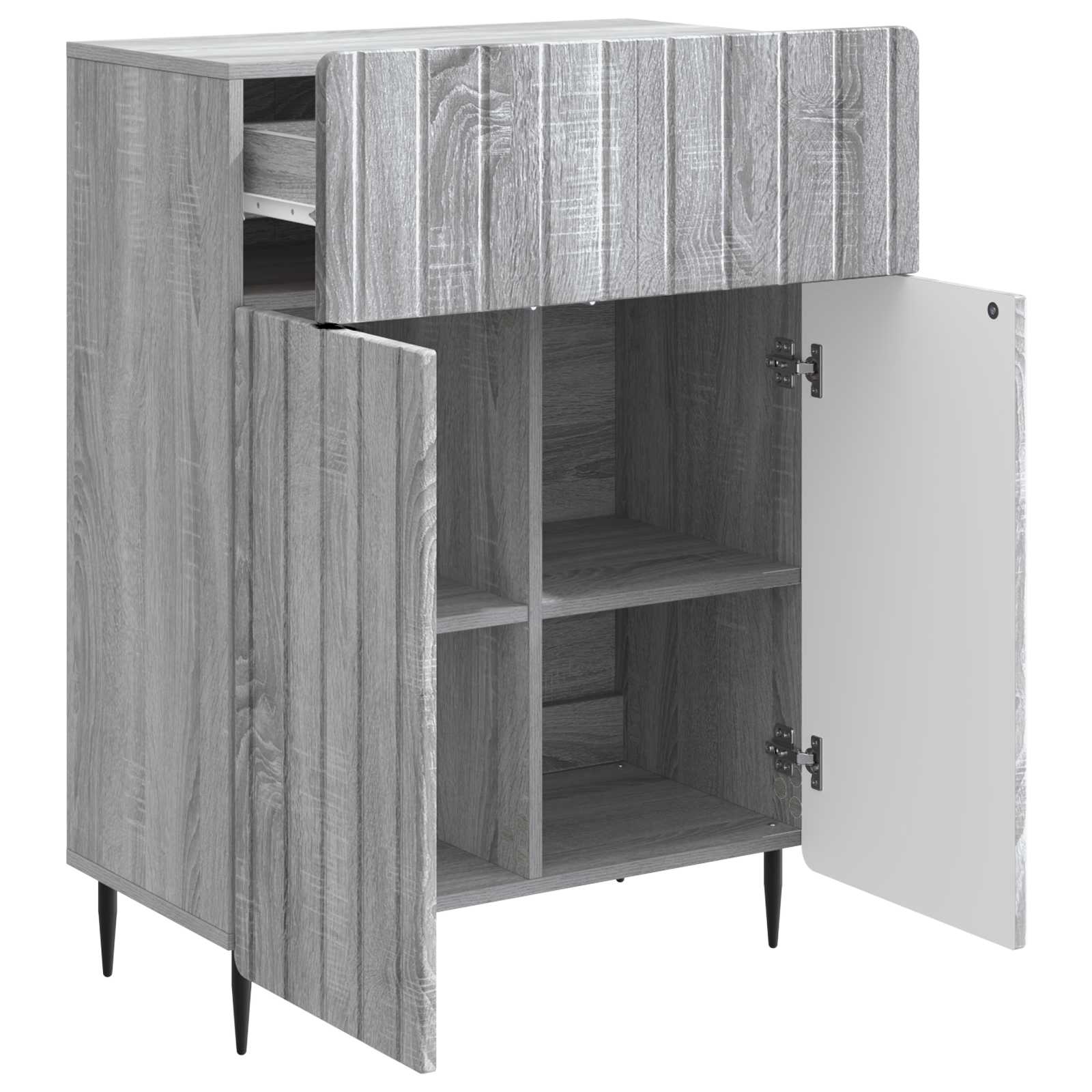 vidaXL Bufet Szary Sonoma 66 x 34,5 x 92 cm Drewno inżynieryjne
