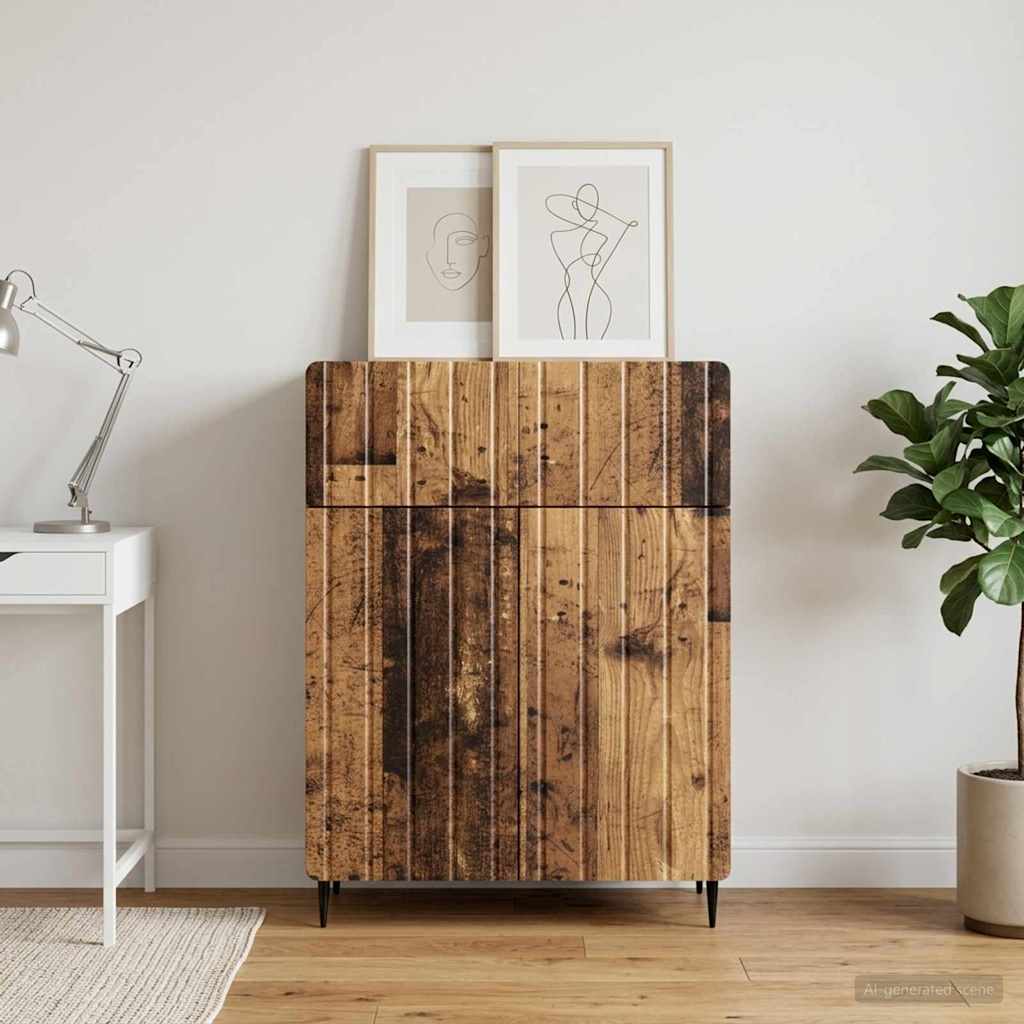 vidaXL Bufet Stare drewno 66 x 34,5 x 92 cm Drewno inżynieryjne