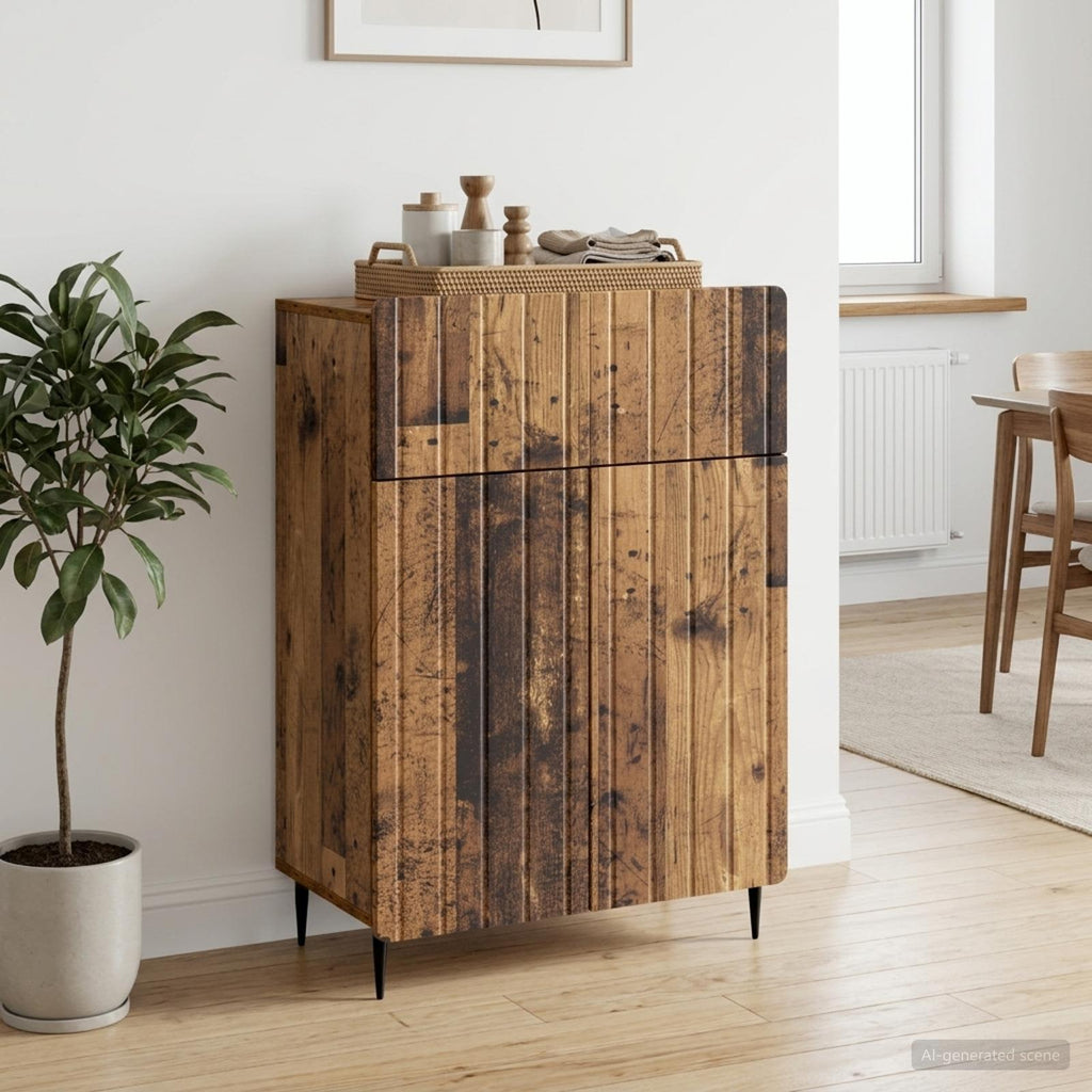 vidaXL Bufet Stare drewno 66 x 34,5 x 92 cm Drewno inżynieryjne