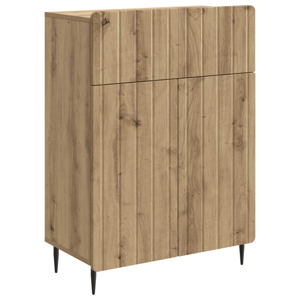 vidaXL Bufet Dąb artisan 66 x 34,5 x 92 cm Drewno inżynieryjne