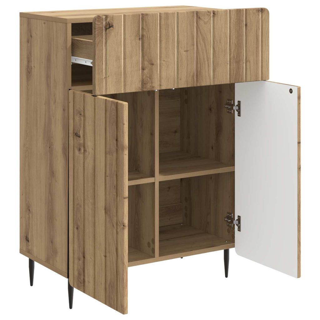 vidaXL Bufet Dąb artisan 66 x 34,5 x 92 cm Drewno inżynieryjne