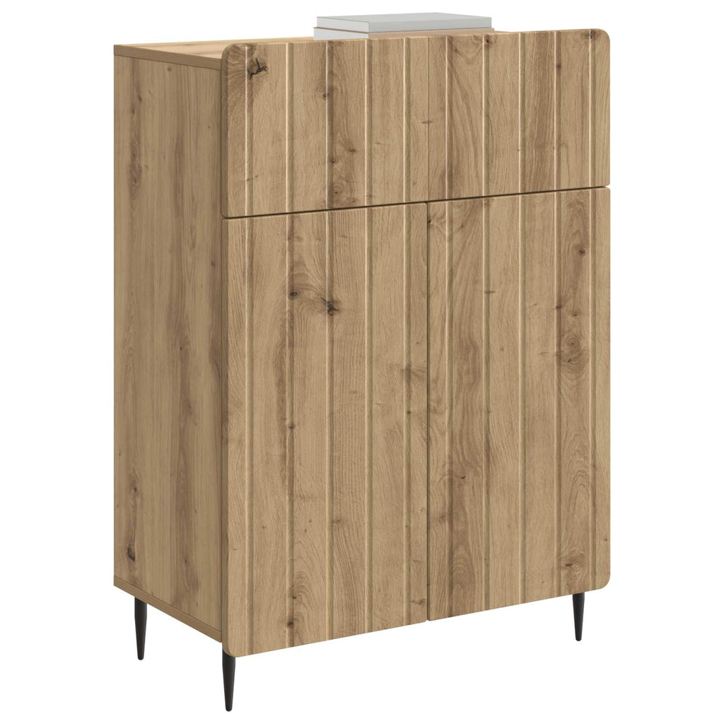 vidaXL Bufet Dąb artisan 66 x 34,5 x 92 cm Drewno inżynieryjne