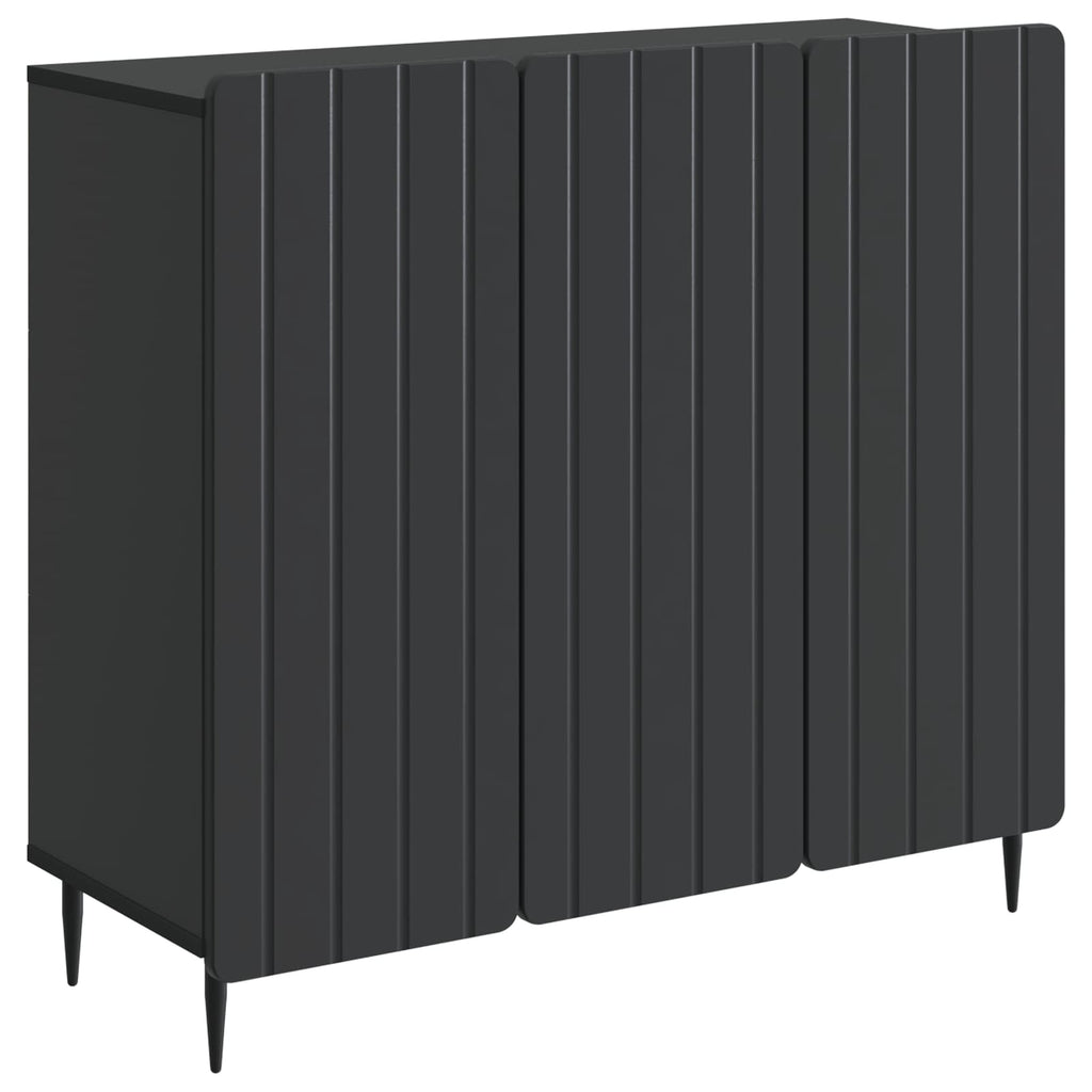 vidaXL Bufet Czarny 89 x 34,5 x 82 cm Drewno inżynieryjne