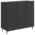vidaXL Bufet Czarny 89 x 34,5 x 82 cm Drewno inżynieryjne
