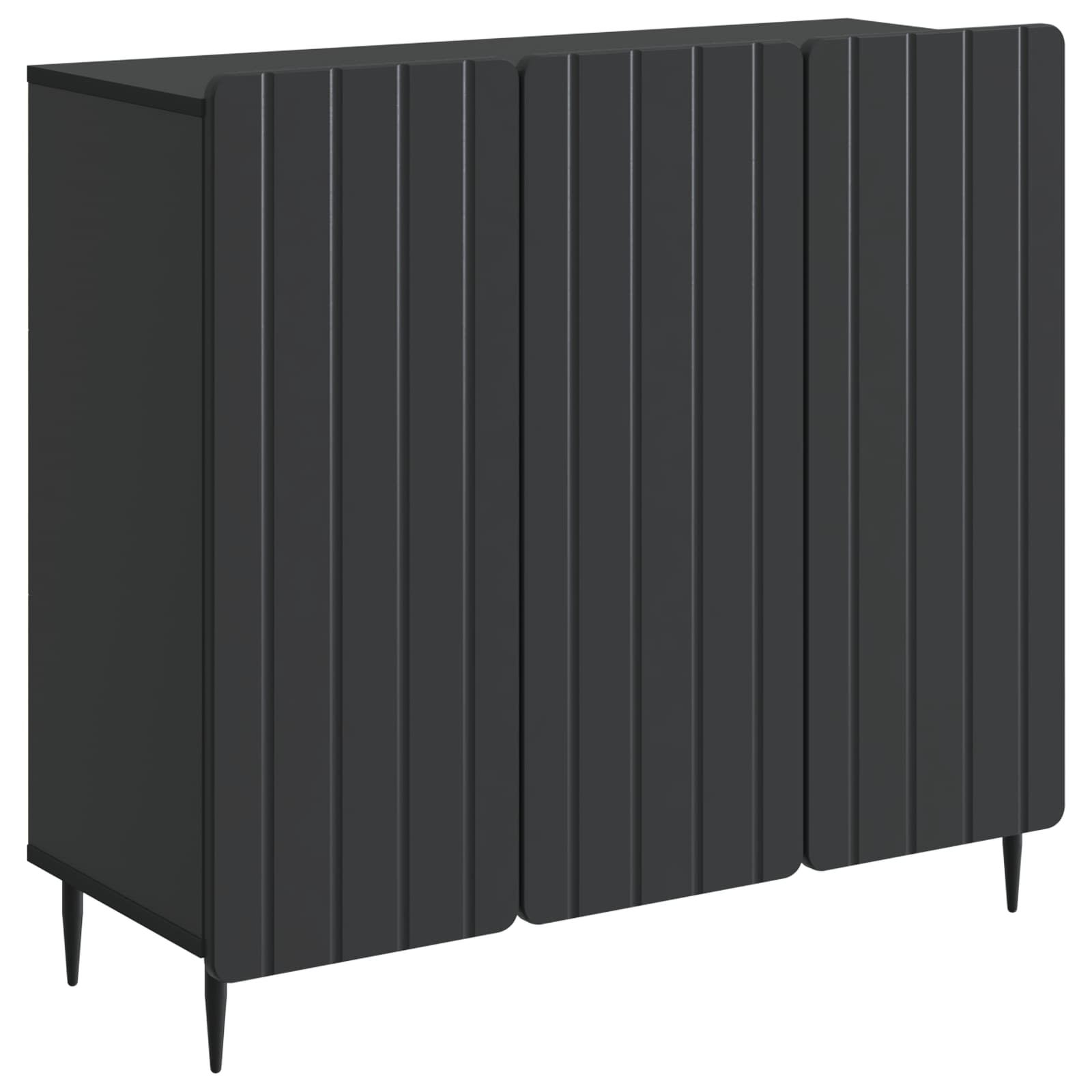 vidaXL Bufet Czarny 89 x 34,5 x 82 cm Drewno inżynieryjne