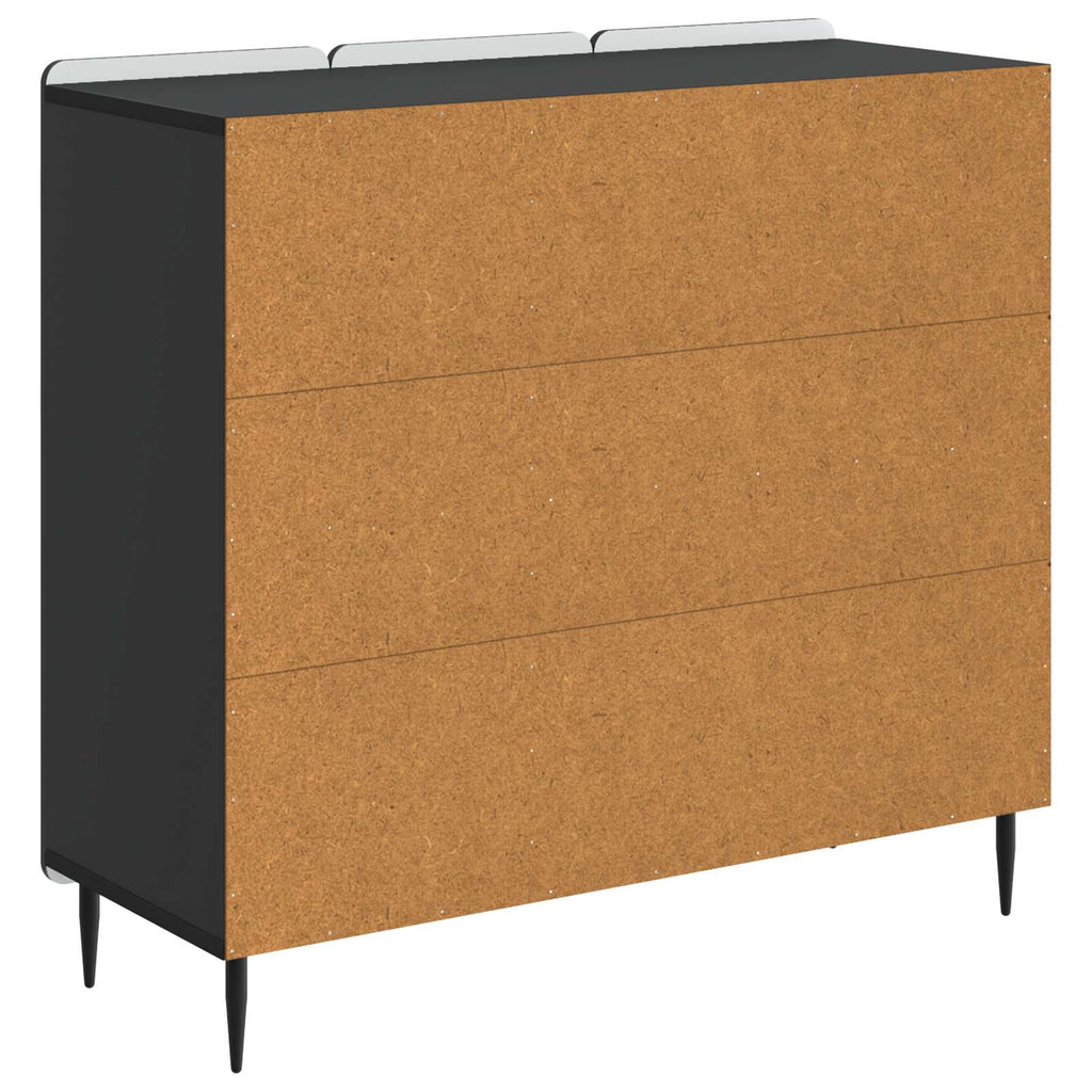vidaXL Bufet Czarny 89 x 34,5 x 82 cm Drewno inżynieryjne