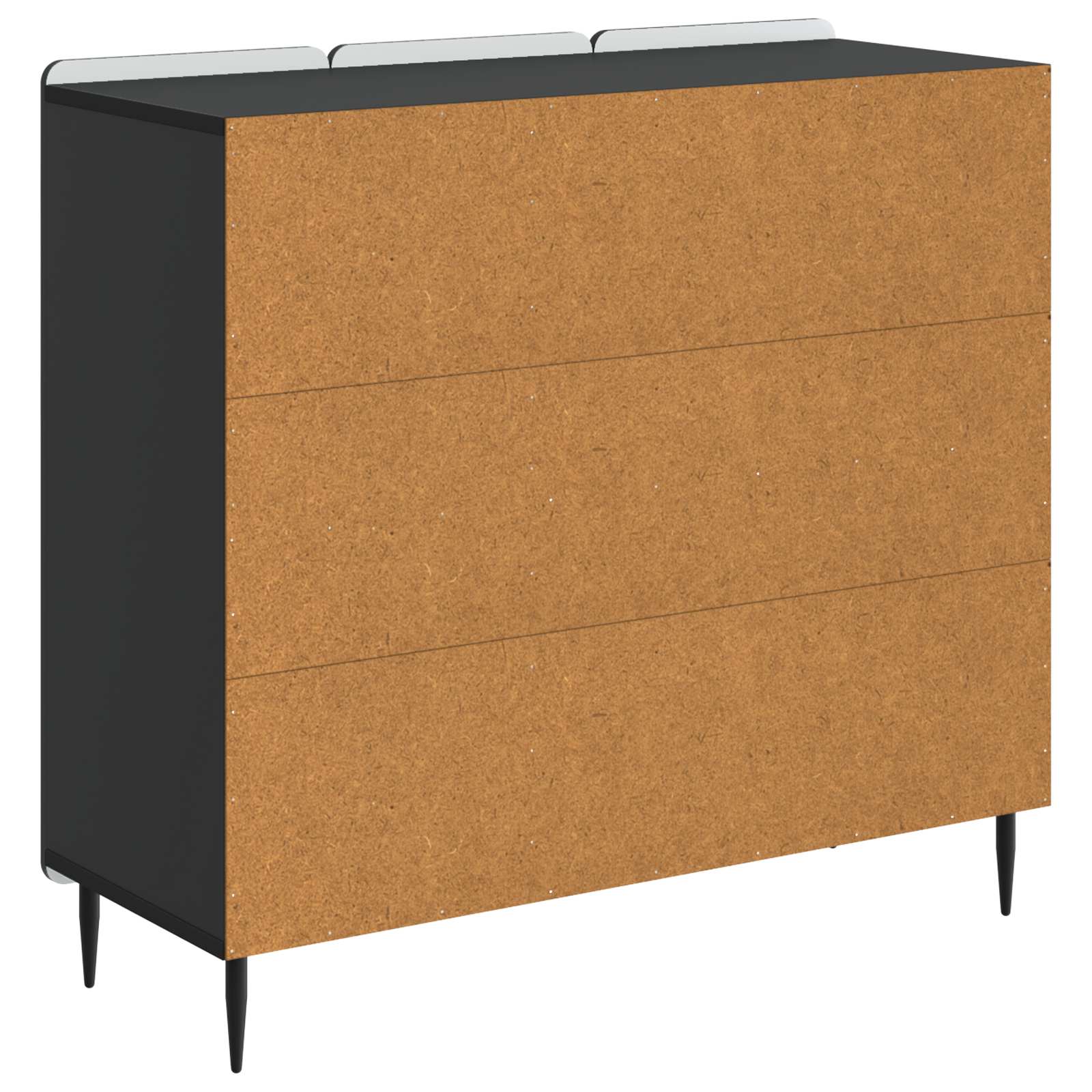 vidaXL Bufet Czarny 89 x 34,5 x 82 cm Drewno inżynieryjne