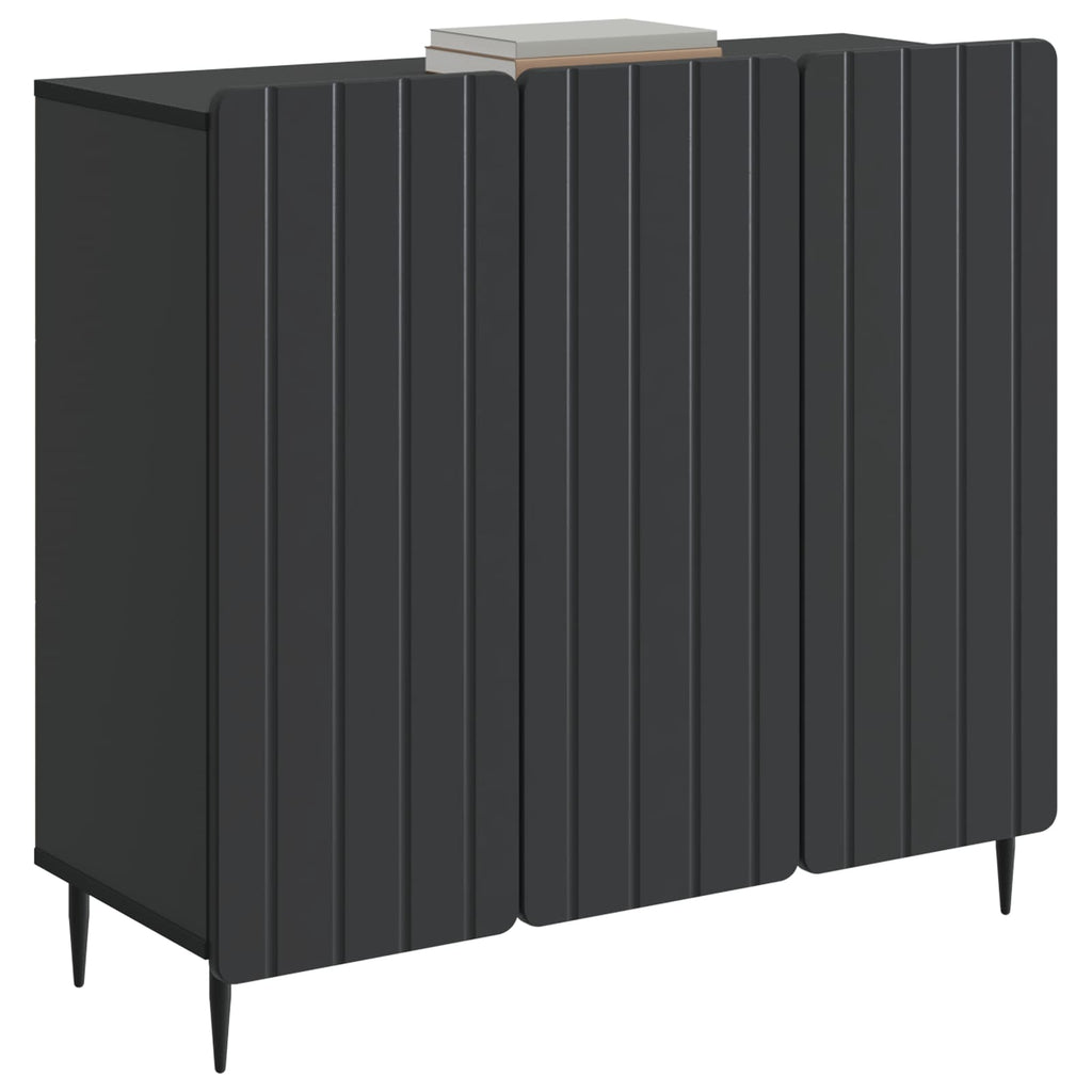 vidaXL Bufet Czarny 89 x 34,5 x 82 cm Drewno inżynieryjne