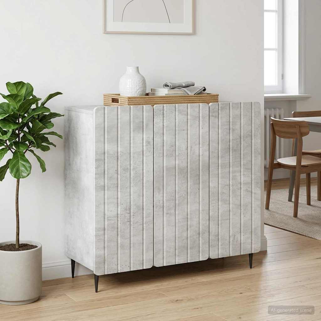 vidaXL Bufet Betonowy szary 89 x 34,5 x 82 cm Drewno inżynieryjne