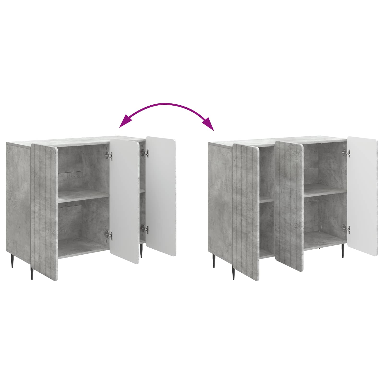 vidaXL Bufet Betonowy szary 89 x 34,5 x 82 cm Drewno inżynieryjne