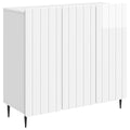 vidaXL Bufet Biały wysoki połysk 89 x 34,5 x 82 cm Drewno inżynieryjne