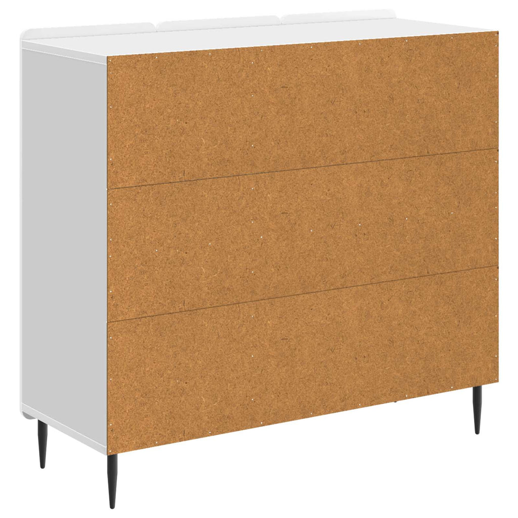 vidaXL Bufet Biały wysoki połysk 89 x 34,5 x 82 cm Drewno inżynieryjne