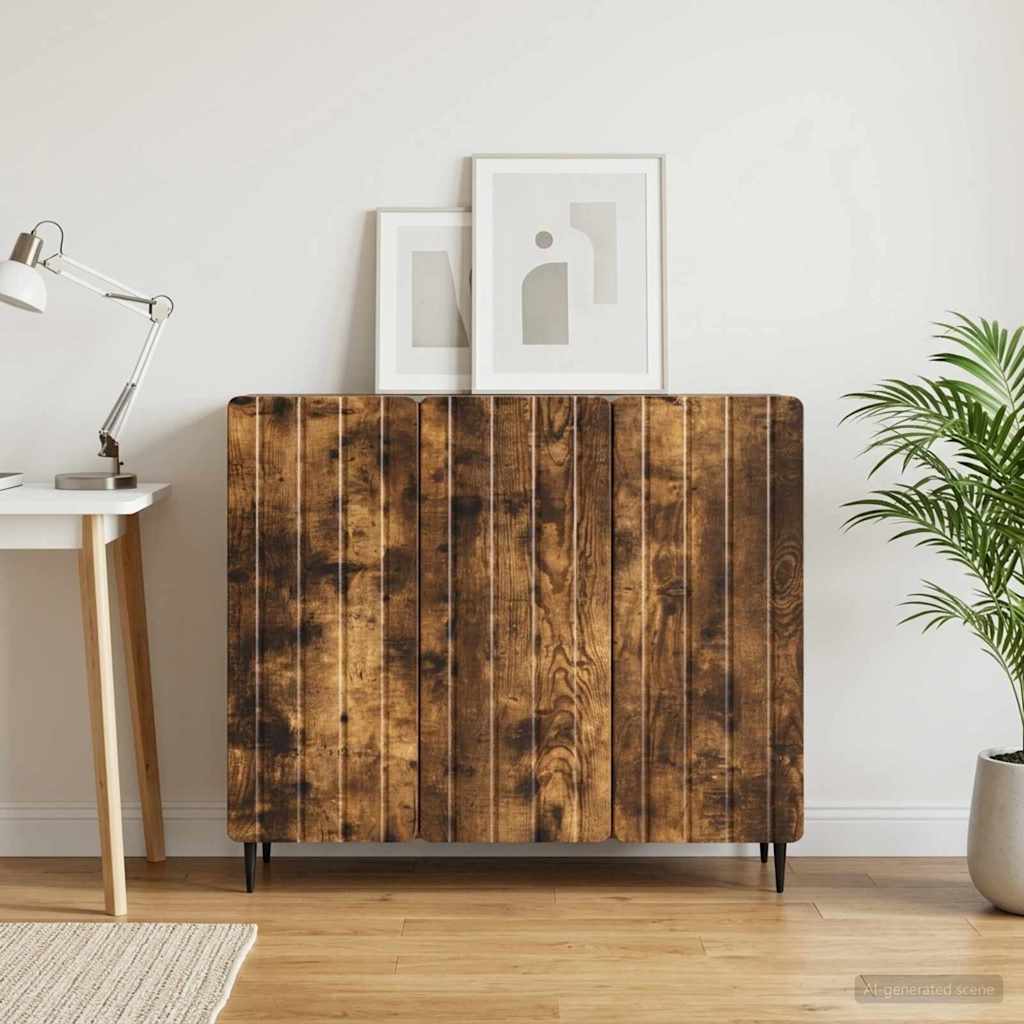 vidaXL Bufet Dąb wędzony 89 x 34,5 x 82 cm Drewno inżynieryjne