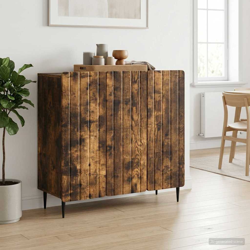 vidaXL Bufet Dąb wędzony 89 x 34,5 x 82 cm Drewno inżynieryjne