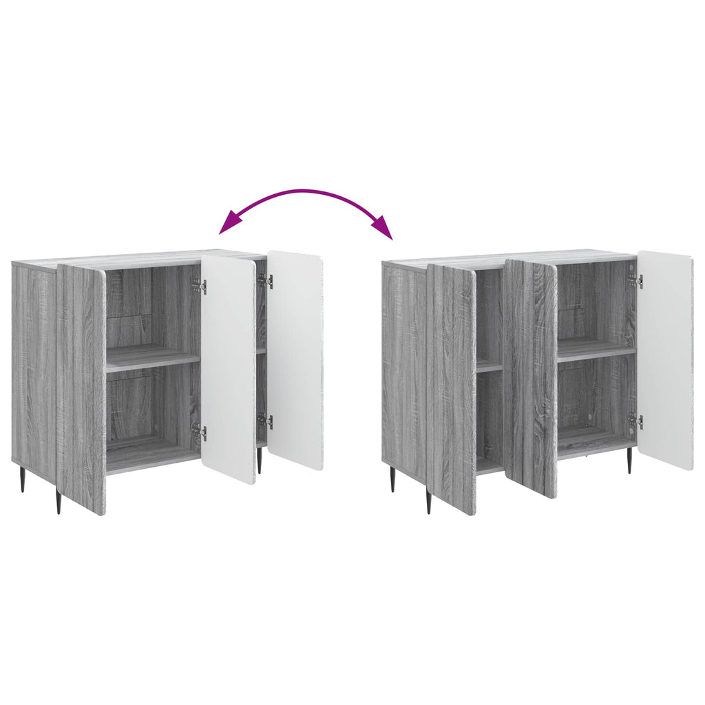 vidaXL Bufet Szary Sonoma 89 x 34,5 x 82 cm Drewno inżynieryjne