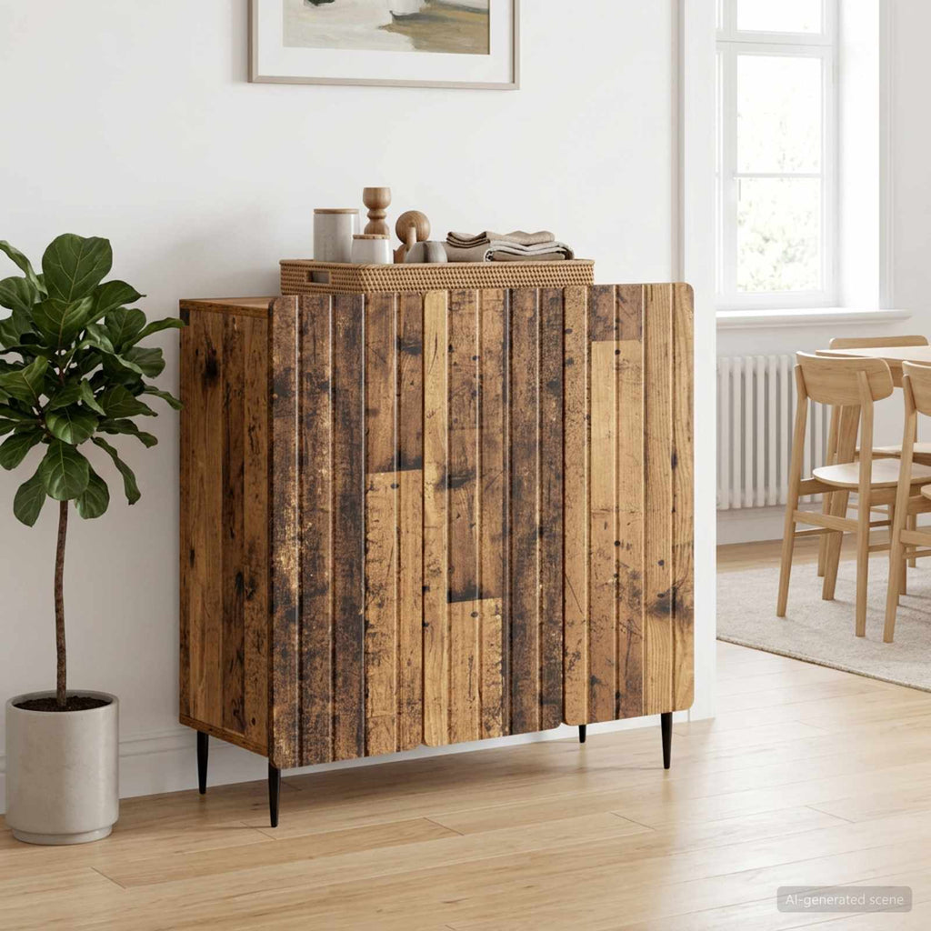 vidaXL Bufet Stare drewno 89 x 34,5 x 82 cm Drewno inżynieryjne