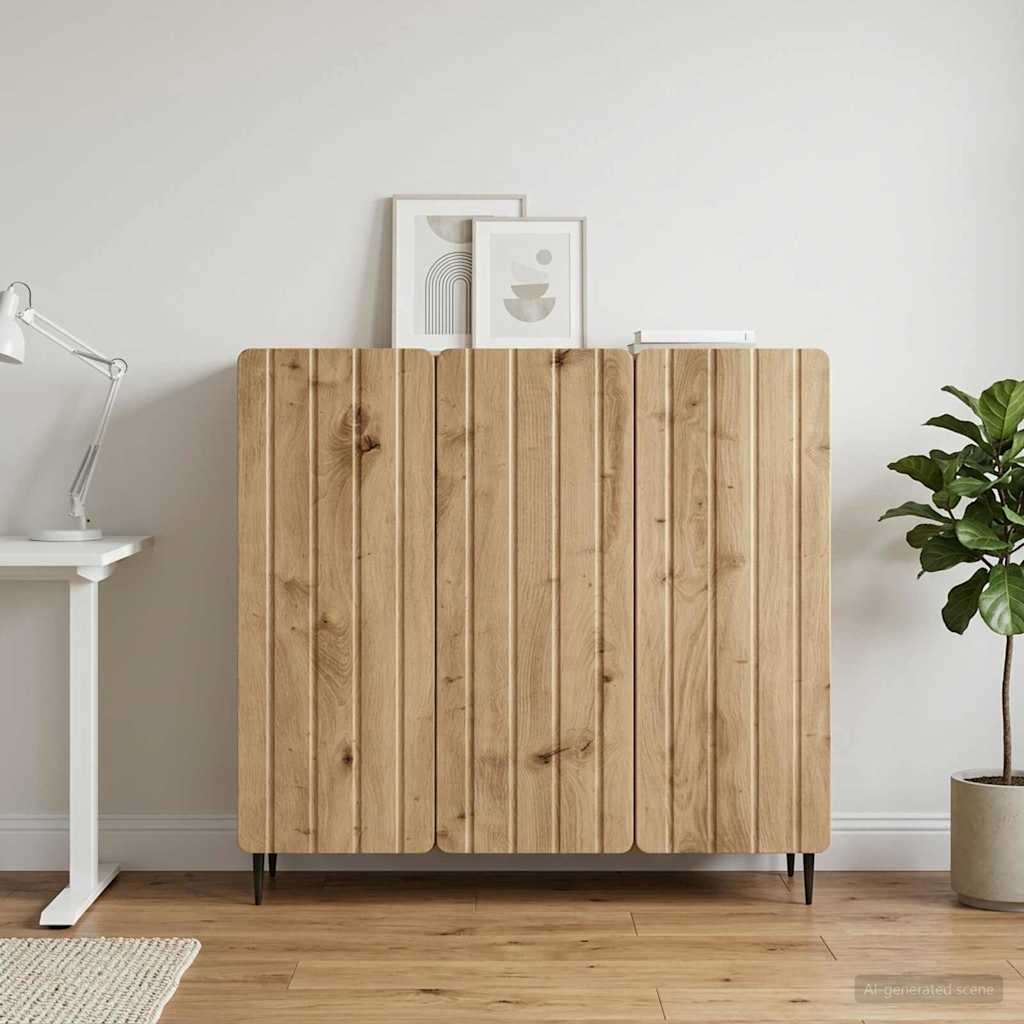 vidaXL Bufet Dąb artisan 89 x 34,5 x 82 cm Drewno inżynieryjne