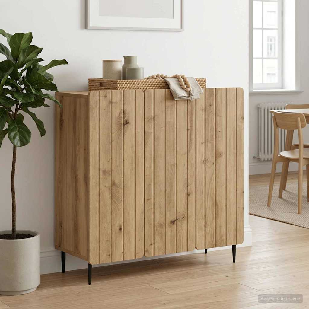 vidaXL Bufet Dąb artisan 89 x 34,5 x 82 cm Drewno inżynieryjne