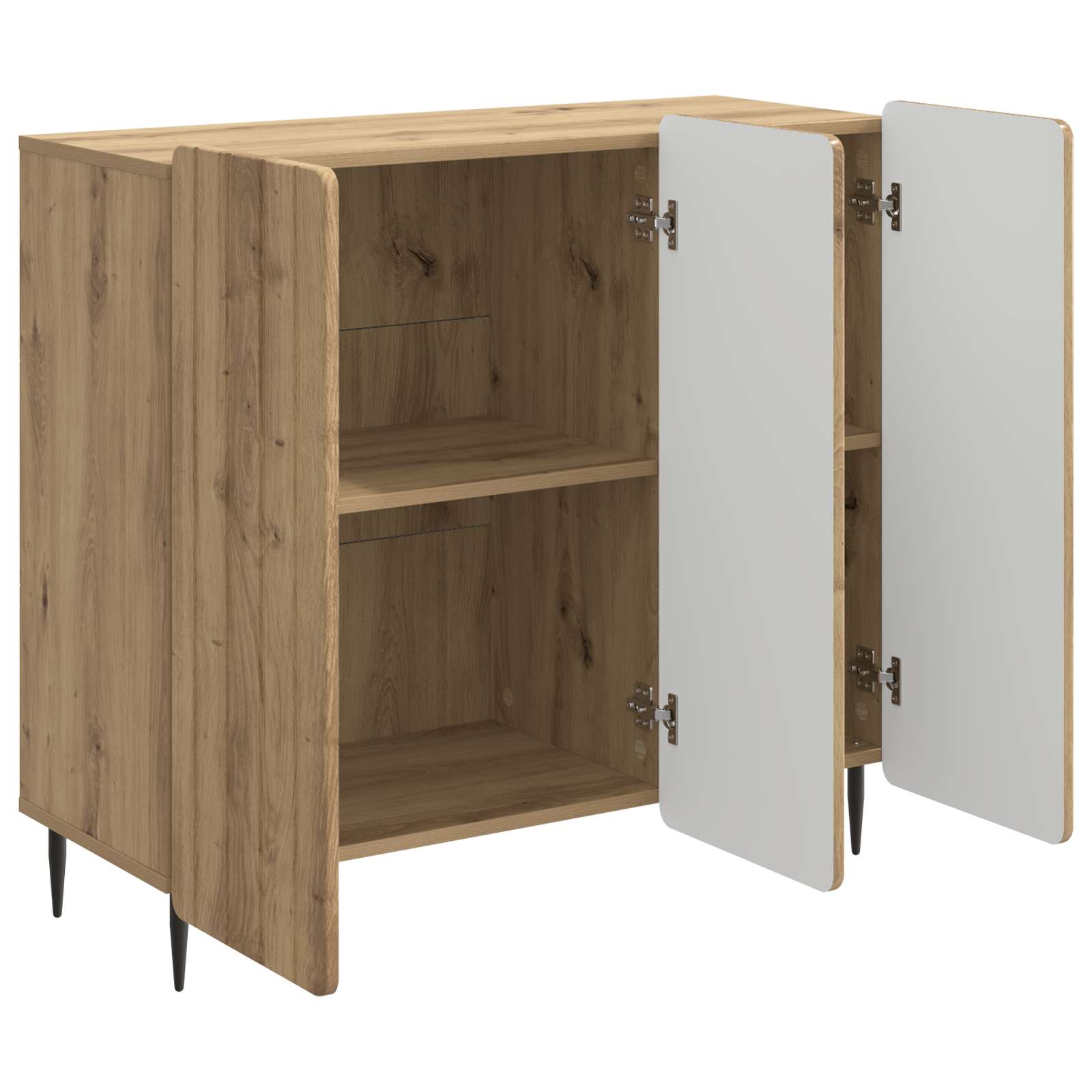 vidaXL Bufet Dąb artisan 89 x 34,5 x 82 cm Drewno inżynieryjne