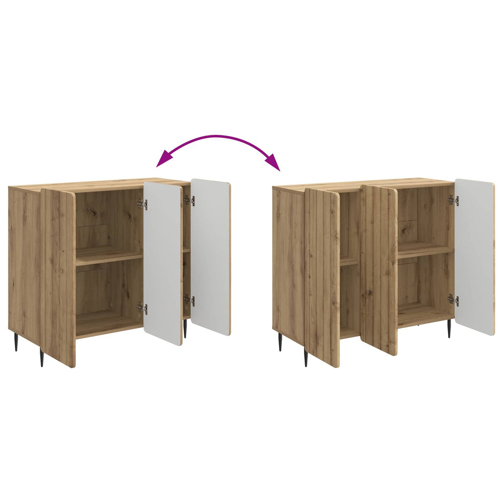 vidaXL Bufet Dąb artisan 89 x 34,5 x 82 cm Drewno inżynieryjne