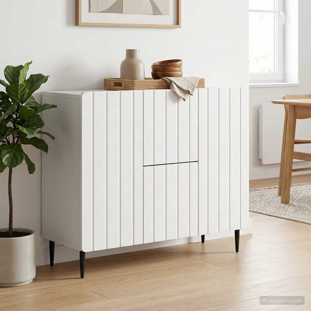 vidaXL Bufet Biały 89 x 34,5 x 62 cm Drewno inżynieryjne