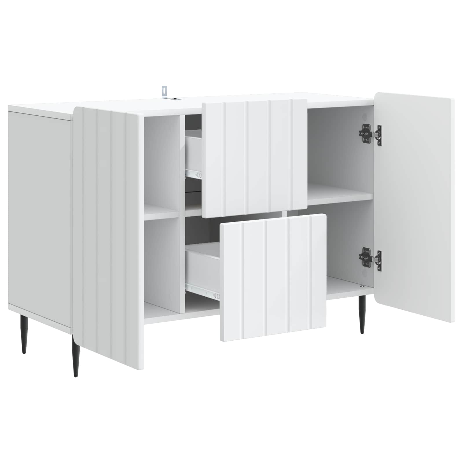 vidaXL Bufet Biały 89 x 34,5 x 62 cm Drewno inżynieryjne