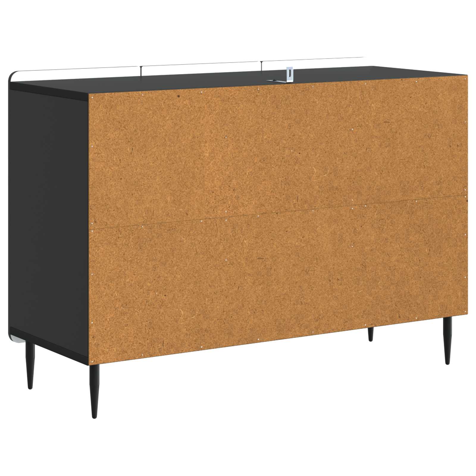 vidaXL Bufet z szufladą Czarny 89 x 34,5 x 62 cm Drewno inżynieryjne