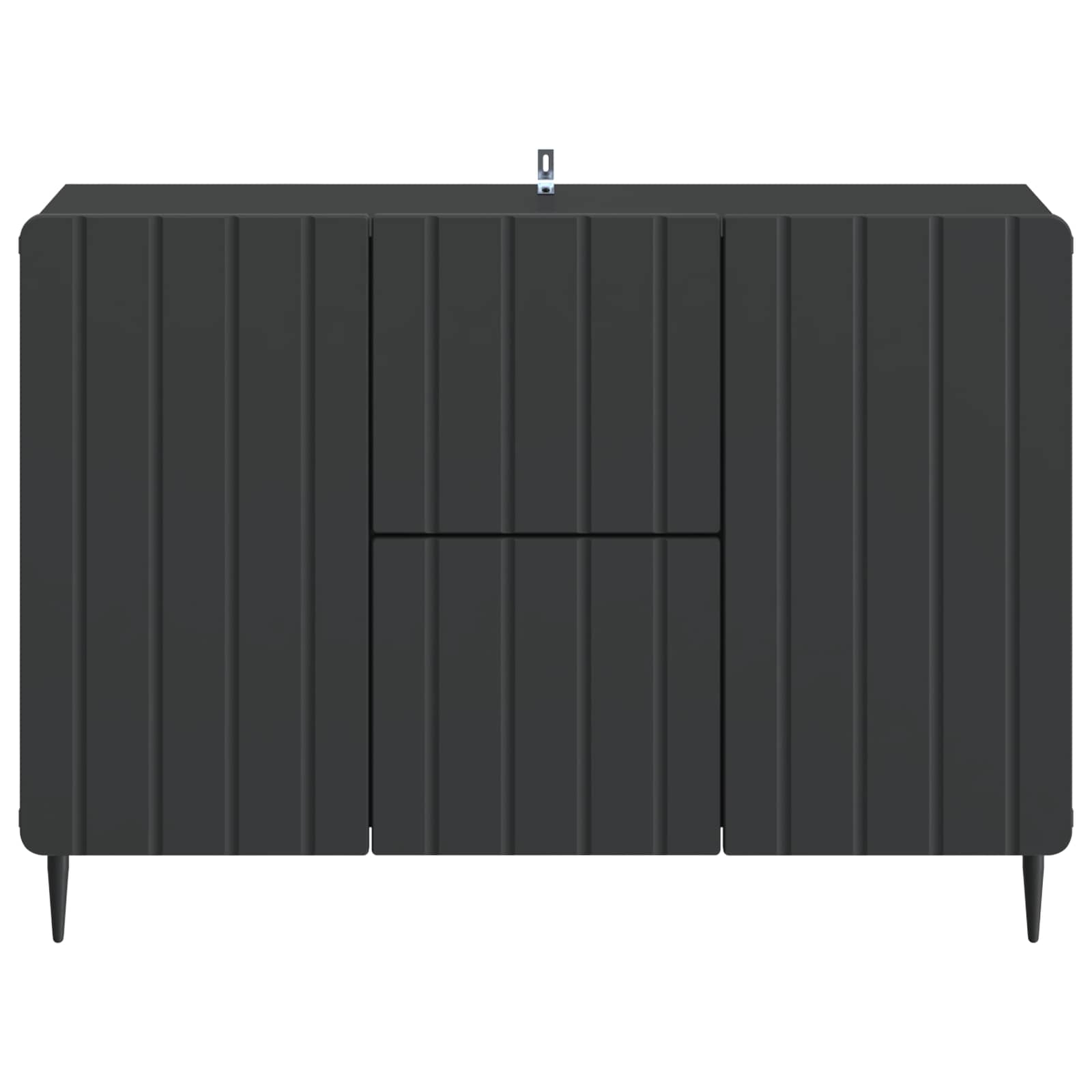 vidaXL Bufet z szufladą Czarny 89 x 34,5 x 62 cm Drewno inżynieryjne