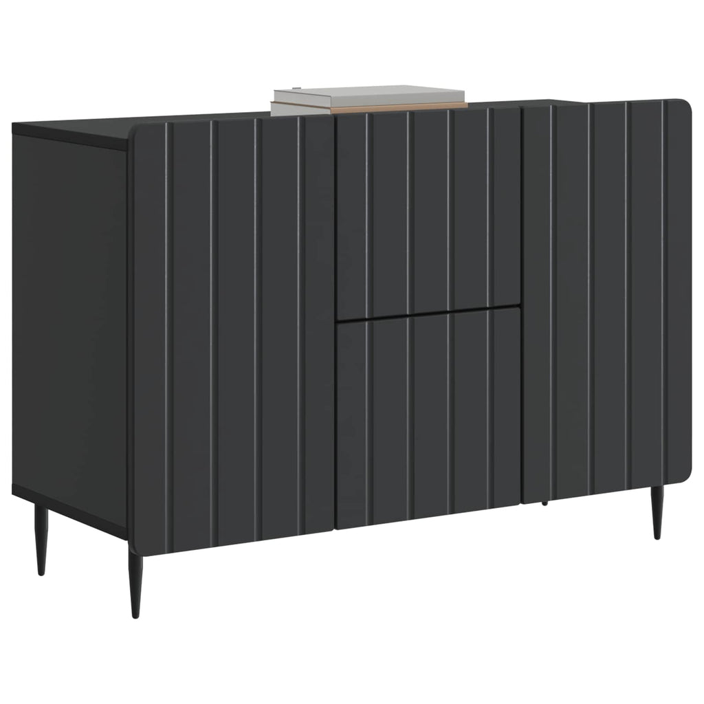 vidaXL Bufet z szufladą Czarny 89 x 34,5 x 62 cm Drewno inżynieryjne