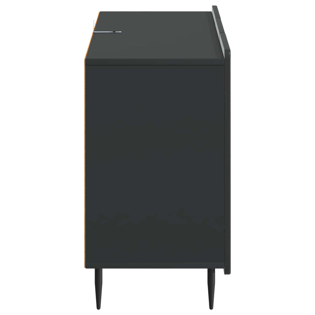 vidaXL Bufet z szufladą Czarny 89 x 34,5 x 62 cm Drewno inżynieryjne