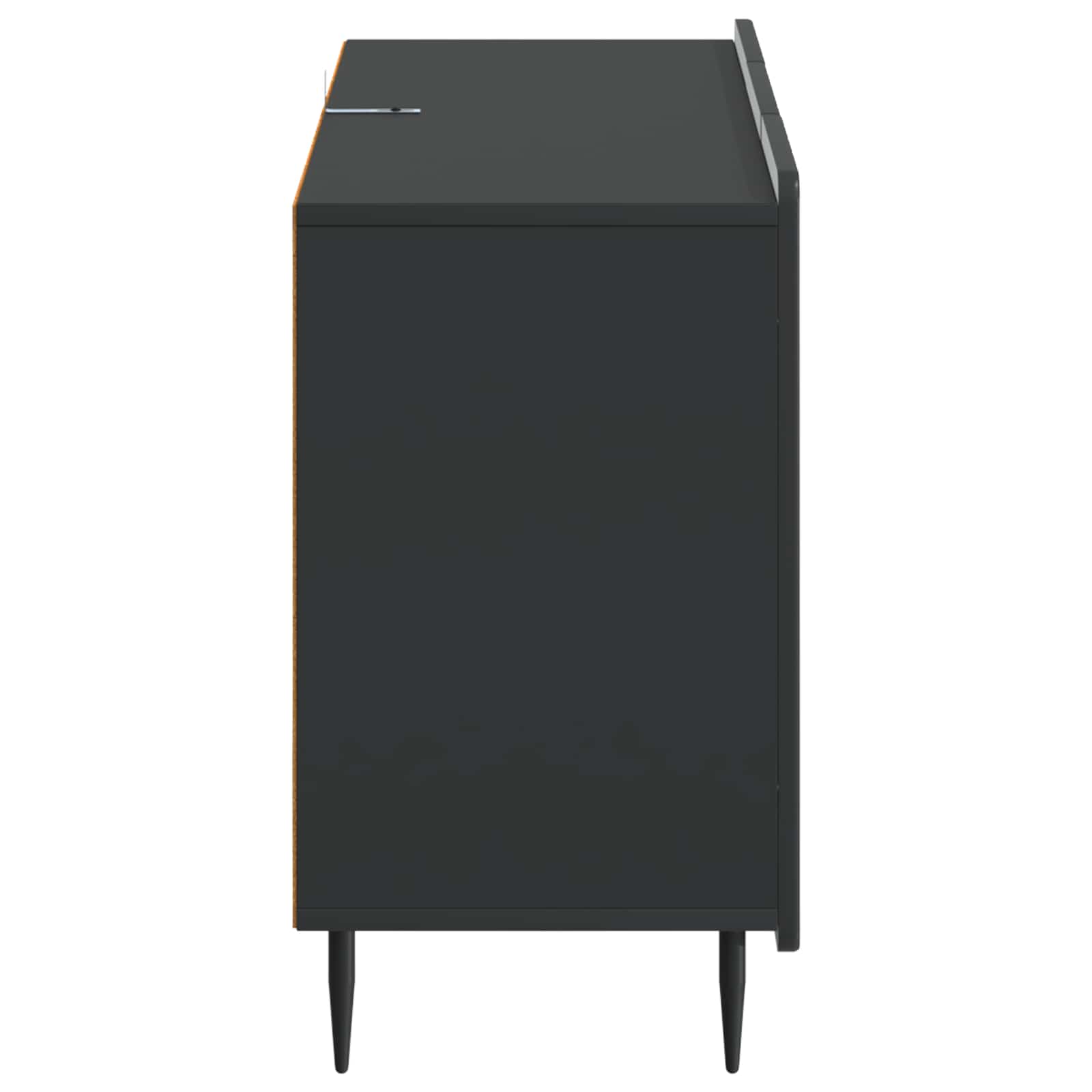 vidaXL Bufet z szufladą Czarny 89 x 34,5 x 62 cm Drewno inżynieryjne