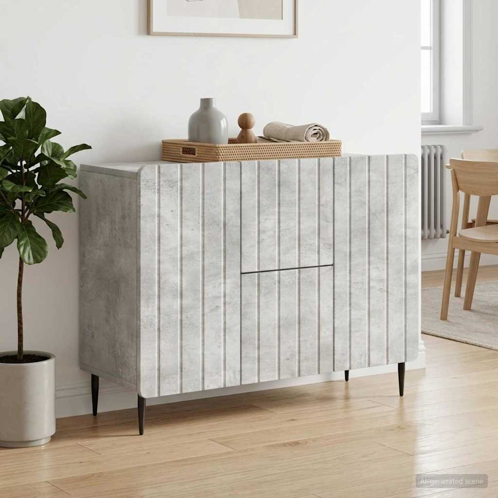vidaXL Bufet Betonowy szary 89 x 34,5 x 62 cm Drewno inżynieryjne
