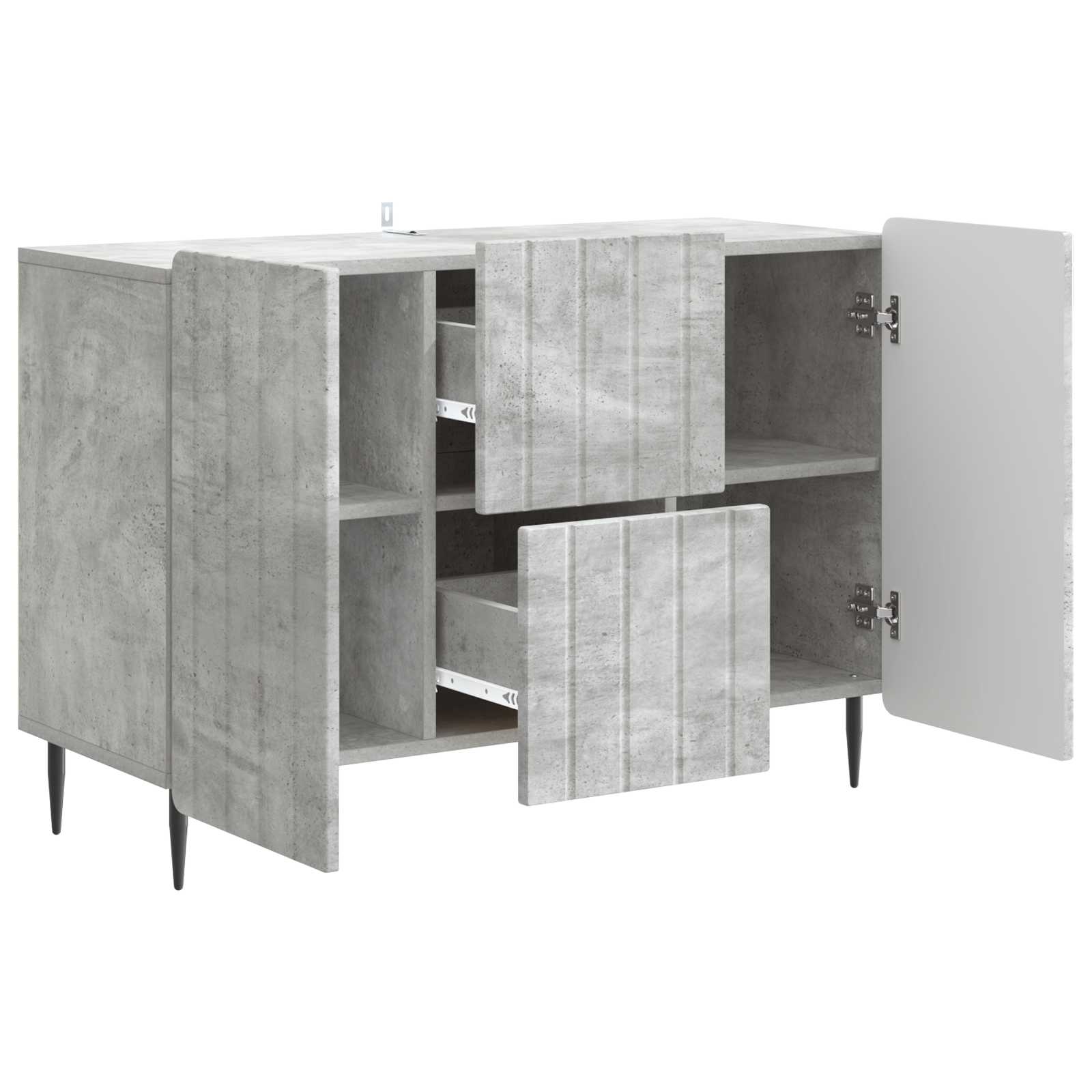 vidaXL Bufet Betonowy szary 89 x 34,5 x 62 cm Drewno inżynieryjne