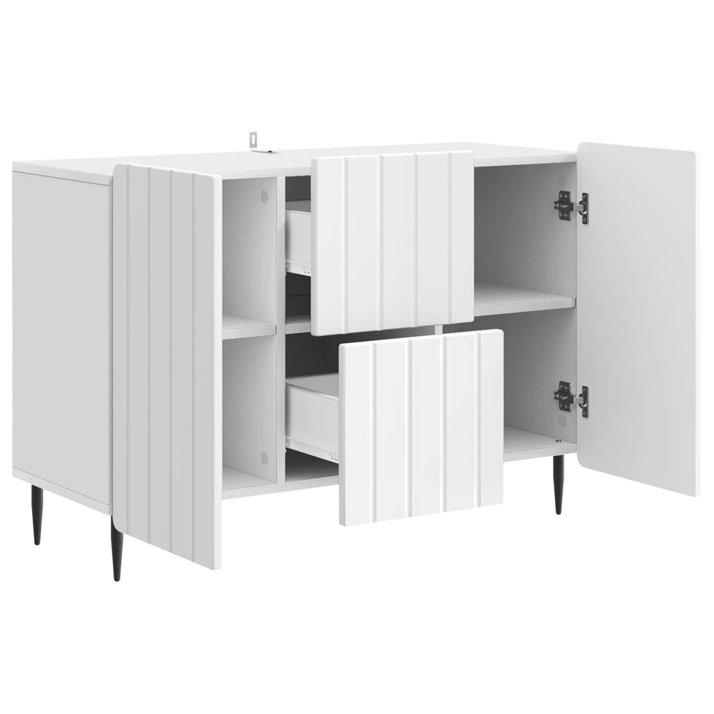 vidaXL Bufet Biały wysoki połysk 89 x 34,5 x 62 cm Drewno inżynieryjne