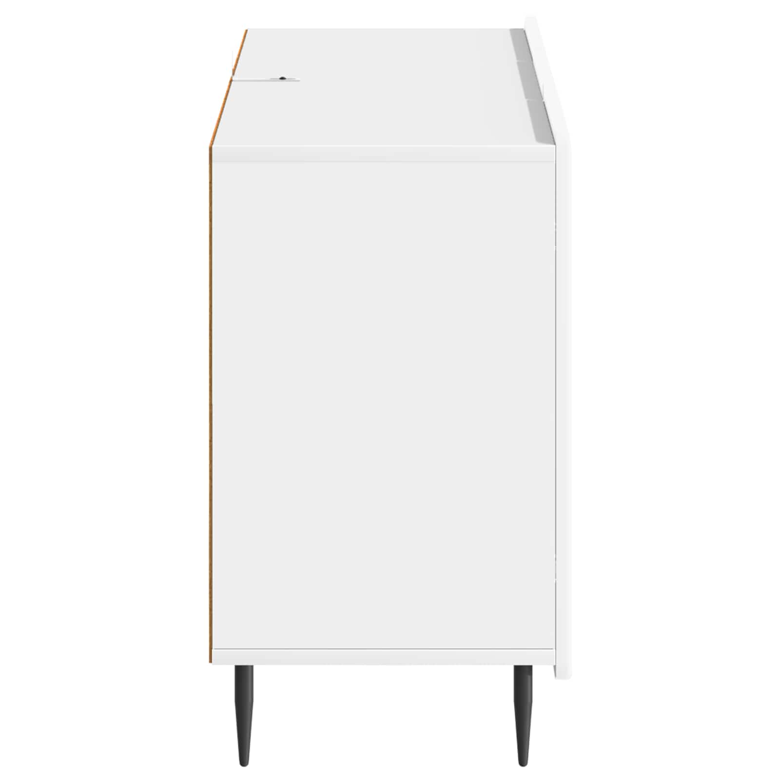 vidaXL Bufet Biały wysoki połysk 89 x 34,5 x 62 cm Drewno inżynieryjne