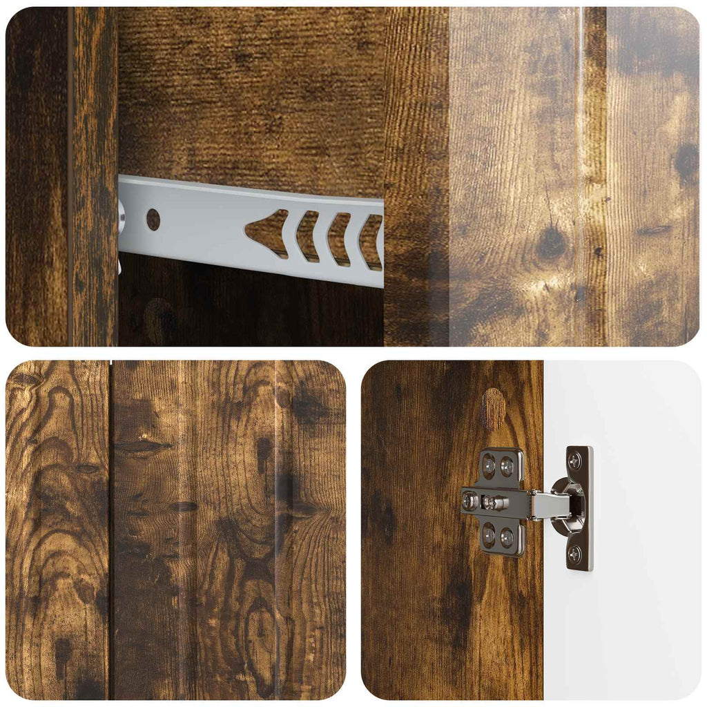 vidaXL Bufet Dąb wędzony 89 x 34,5 x 62 cm Drewno inżynieryjne