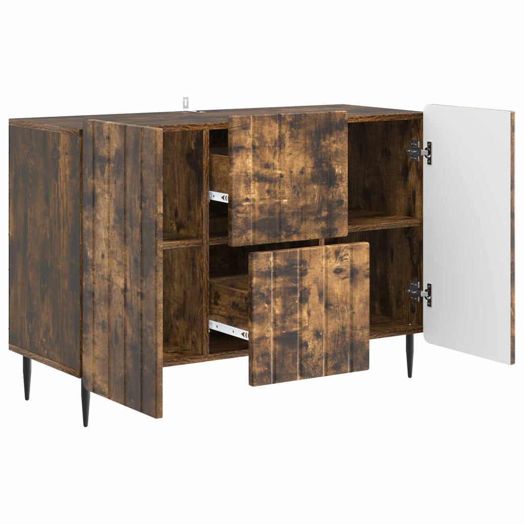 vidaXL Bufet Dąb wędzony 89 x 34,5 x 62 cm Drewno inżynieryjne
