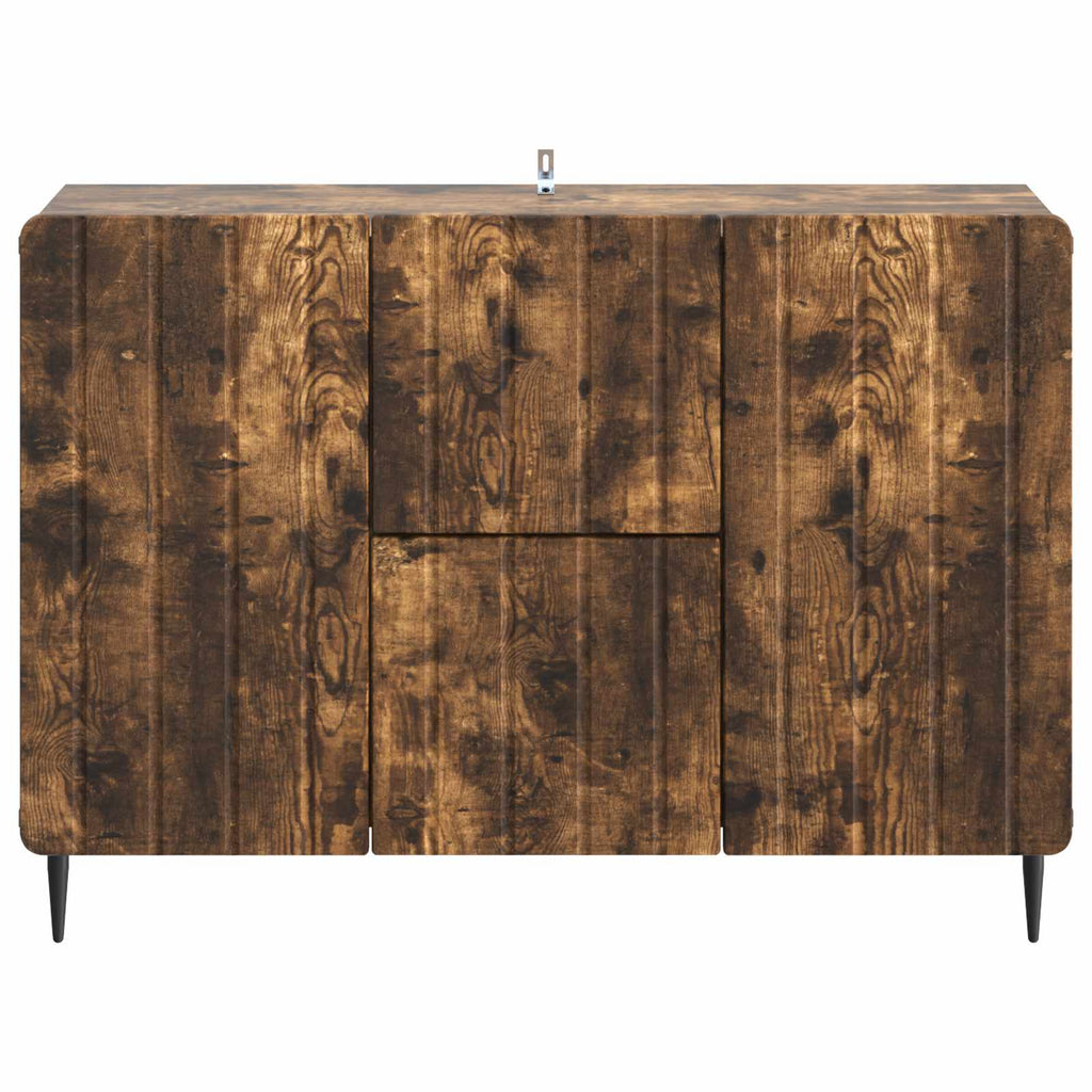 vidaXL Bufet Dąb wędzony 89 x 34,5 x 62 cm Drewno inżynieryjne